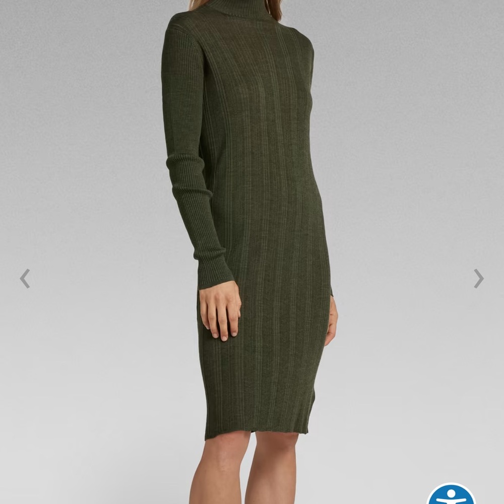 NWT G-Star Rib Mock Knitted Merino Wool Dress
